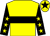 Yellow, black hoop, black sleeves, yellow stars, yellow cap, black star ()