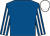 Royal blue, white striped sleeves, white cap ()