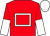 Red, White hollow box, halved sleeves, White cap ()