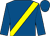 Royal blue, yellow sash ()
