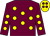 Maroon, Yellow spots, Yellow cap, Maroon spots ()