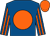 Royal blue, orange disc, striped sleeves, Orange Cap ()