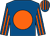 Royal blue, orange disc, striped sleeves and cap ()