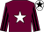 Maroon, White star, Maroon and Black striped sleeves, White cap, Black star ()