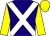 Dark Blue, White cross belts, Yellow sleeves and cap ()