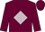 Maroon, Grey diamond ()