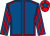 Royal blue, red seams, striped sleeves, red cap, royal blue star ()