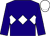 Dark blue, white triple diamond, white cap ()
