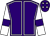 Purple, white seams, white sleeves, purple armlets, purple cap, white stars ()