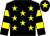 Black, yellow stars, hooped sleeves and star on cap ()