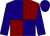 Dark blue and maroon (quartered), dark blue sleeves and cap ()