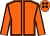 Orange, black seams, orange cap, black spots ()