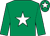 Emerald green, white star and star on cap (Mr Stephen Hackney)