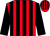 Red and black stripes, black sleeves (Andrew & Julia Turner)