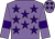 Mauve, purple stars, armlets and stars on cap (Mrs J Porter)