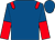 Royal blue, red epaulets, halved sleeves (The Unique Partnership)
