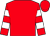 Red, white hooped sleeves (Mr T A F Frost)