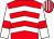 Red, white chevrons, white sleeves, red armlets, red and white striped cap (Mr Ian O'connor)