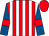 Red and white stripes, royal blue sleeves, red armlets, red cap (Mr Pat Gorman)