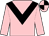 Pink, black chevron, quartered cap (Mr M B Hawtin)