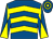 Royal blue, yellow chevrons, diabolo on sleeves, hooped cap (Ownaracehorse Ltd (ownaracehorse co uk))