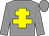 Grey, yellow cross of lorraine (Mr David Storey)