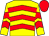 Yellow, red chevrons, red cap (Mr Michael O'Flynn)