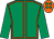Emerald green, orange seams, emerald green sleeves, orange cap, emerald green spots (Dr Peter I M Moran/colland Sand & Grav)
