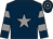 Dark blue, grey star, dark blue, grey hooped sleeves, dark blue, grey hooped cap (Stuart Dobb & Miss Kate Dobb)