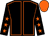 Black, orange seams, black sleeves, orange stars and cap (Mrs Annmarie Trevaskis)