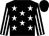 Black, white stars, striped sleeves, black cap (Imperial Racing Partnership No 7)