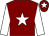 Maroon, white star, sleeves and star on cap (Graham & Carole Worsley)