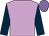 Lilac, dark blue sleeves, mauve cap (Mr M J R Bannister)