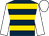 Dark blue, gold hoops, white sleeves and cap (O T I Racing & Partner)