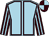 Light blue, brown seams, brown and light blue striped sleeves, quartered cap (Mr Stephen Tucker)