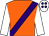 Orange, purple sash, white sleeves, white cap, purple spots (Mr David Scott)