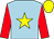 Light blue, yellow star, red sleeves, yellow cap (Mr Peter Ward)