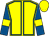 Yellow, royal blue seams, royal blue sleeves, yellow armlets, yellow cap (Oakwood Minions)