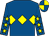 Royal blue, yellow triple diamond, royal blue sleeves, yellow stars, quartered cap (Mr A W Bult)
