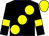 Black, large yellow spots, armlets and cap (Mr R C Bond)