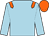 Light blue, orange epaulettes, orange cap (Middleham Park Racing C)