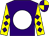 Purple, white disc, yellow sleeves, purple diamonds, purple and yellow quartered cap (E D' Andigne)