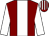 Maroon, white stripe, white sleeves, maroon and white striped cap (Sh Mansoor bin Mohd Al Maktoum)
