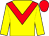 Yellow, red chevron, yellow sleeves, red cap (Mohd Khaleel Ahmed)