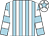 Light blue and white stripes, hooped sleeves, white cap, light blue star (Twenty 19)