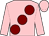 Pink, large maroon spots (Mr Denis Quinn)