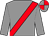 Grey, red sash, quartered cap (Mrs J Mackie)