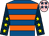 Royal blue, orange hoops, dark blue sleeves, yellow stars, pink cap, royal blue stars (The Guys & Dolls & Partner)