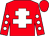 Red, white cross of lorraine, red sleeves, white spots (Miss G Boanas)