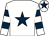 White, dark blue star, hooped sleeves and star on cap (White Rose Racing)